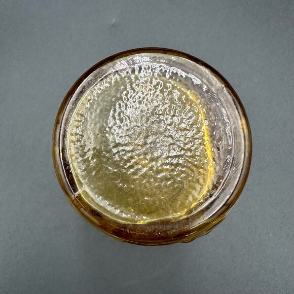 Anchor Hocking Milano Crinkle Honey Gold Glassware 12 oz Flat Tumblers Set of 2 - Picture 4 of 5